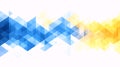 Abstract Geometric Gradient Background with Blue and Yellow Triangles Royalty Free Stock Photo