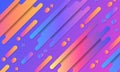 Abstract geometric gradient background. Dynamic diagonal stripe shapes composition with trendy blue, purple, orange, yellow colors Royalty Free Stock Photo