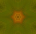 Seamless delicate floral pattern orange brown and olive green