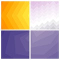 Abstract geometric gradient set of four backgrounds