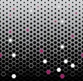 Abstract geometric graphic halftone hexagon pattern. Futuristic background. Minimal 80s Style Dynamic Tech Wallpaper Royalty Free Stock Photo