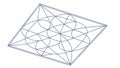 Abstract geometric grid pattern, digital art, vector design Generative AI Royalty Free Stock Photo