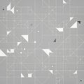 Abstract Geometric Grid Schematic in Grayscale Royalty Free Stock Photo