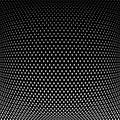Abstract geometric halftone pattern in 3D convex spherical shape