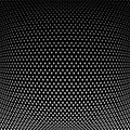 Abstract geometric halftone pattern in 3D convex spherical shape