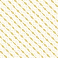 Abstract geometric hexagon grid seamless pattern. Golden vector background. Diagonal net Royalty Free Stock Photo