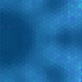 Abstract geometric hexagon grid - shades of blue Royalty Free Stock Photo