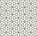 Abstract geometric hexagon minimal seamless pattern print