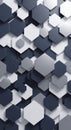 Abstract Geometric Hexagon Pattern Background in Grayscale Tones Royalty Free Stock Photo