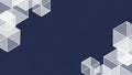 Abstract Geometric Hexagon Pattern on Dark Blue Background Royalty Free Stock Photo