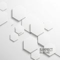 Abstract geometric hexagon pattern with shadow effect subtle modern design Royalty Free Stock Photo