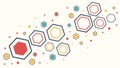 Abstract Geometric Hexagon Pattern in Warm Tones, Modern Background, vector design Generative AI Royalty Free Stock Photo