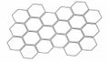 Abstract geometric honeycomb grid pattern vector, vector design Generative AI Royalty Free Stock Photo