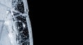 Abstract geometric ice texture with sparkling bubbles Royalty Free Stock Photo