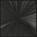 Abstract geometric illusion. Black white square layers. Minimal artistic composition. Vector gradient.