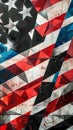 Abstract geometric interpretation of the American flag