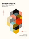 Abstract geometric isometric shape layout design template background