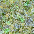 Abstract geometric layered seamless pattern Multicolor transparent ovals, rounded shapes Sea pebbles, seabed, clear water