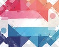 Abstract Geometric Layers â Watercolor Flag-Inspired Background with Pink, White, and Blue Royalty Free Stock Photo