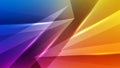 Abstract Geometric Light Rays and Prism Effects with Blue Purple Orange Yellow Gradient Background Keywords Royalty Free Stock Photo