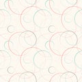 Abstract geometric line and round seamless pattern