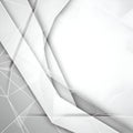 Abstract geometric lines angles shapes in white and gray layer background Royalty Free Stock Photo