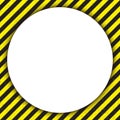 Abstract geometric lines, with a diagonal black and yellow, with a circle. Vector illustration