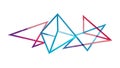 Abstract Geometric Lines, Dynamic Data Interconnection, vector design Generative AI Royalty Free Stock Photo