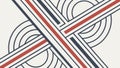 Abstract geometric lines intersecting pattern design, vector design Generative AI Royalty Free Stock Photo