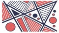 Abstract Geometric Lines, Intersecting Triangle Pattern. vector design Generative AI Royalty Free Stock Photo