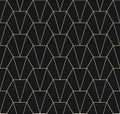 Abstract geometric lines seamless pattern with linear grid, hexagons, triangles Royalty Free Stock Photo