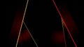 Abstract Geometric Lines and Red Hues on Black Background yellow Royalty Free Stock Photo
