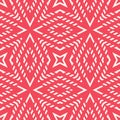 Abstract geometric lines seamless pattern. Red and white winter ornament Royalty Free Stock Photo