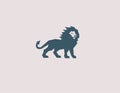 Geometric logo icon image of an animal king lion lion for your company