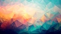 Abstract geometric low poly gradient background with warm and cool colors image Royalty Free Stock Photo