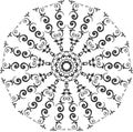 abstract geometric mandala round ornament - Round simple Ornamental Border Frames with Clear Background.