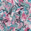 Decorative multicolored swirl marble slab Dynamic curved wavy stripes in cool faded pastel tones