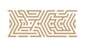 Abstract Geometric Maze Pattern Decorative Border Design, vector design Generative AI Royalty Free Stock Photo