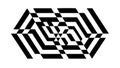 Abstract geometric maze pattern, dynamic optical illusion, vector design Generative AI Royalty Free Stock Photo
