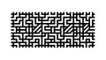Abstract geometric maze pattern, intricate monochrome background. vector design Generative AI Royalty Free Stock Photo