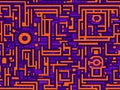 Abstract Geometric Maze Pattern in Purple and Royalty Free Stock Photo