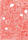 Red Labyrinth Doted Pattern Royalty Free Stock Photo