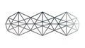 Abstract Geometric Mesh: Interconnected Grid Structure, vector design Generative AI Royalty Free Stock Photo