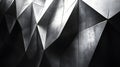 Abstract geometric metal wall cladding modern architecture angular patterns sharp edges polygons faceted surface reflective Royalty Free Stock Photo