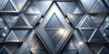 Abstract geometric metallic pattern with interlocking triangles and rhombuses, creating a luxurious and modern design. Generative Royalty Free Stock Photo