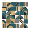 Abstract Geometric Mid-Century Modern Design Elements Royalty Free Stock Photo