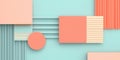 Abstract geometric minimalist pastel background Royalty Free Stock Photo
