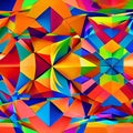 277 Abstract Geometric: A modern and abstract background featuring geometric shapes in bold and vibrant colors that create a con