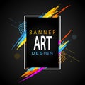 Abstract geometric modern border, frame grunge design background.