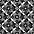 Abstract geometric monochrome seamless pattern Royalty Free Stock Photo